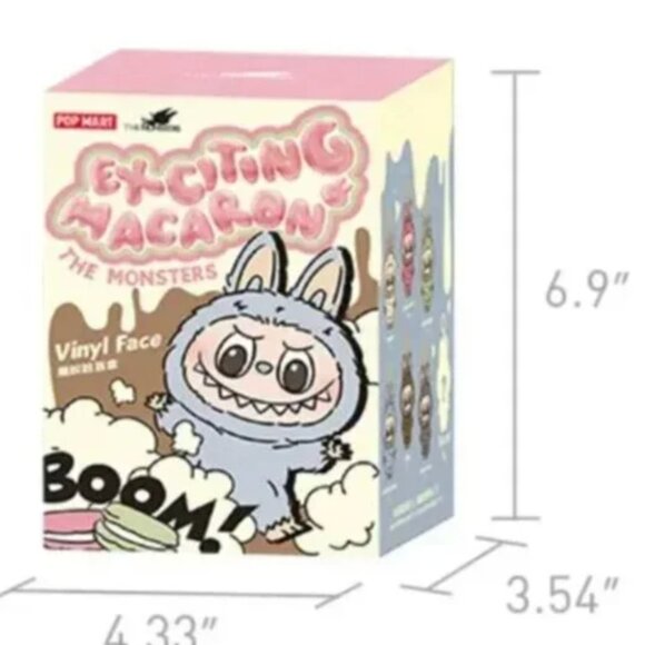 Authentic Pop Mart The Monsters Exciting Macaron Sesame Bean Gray Labubu… - Picture 5 of 12